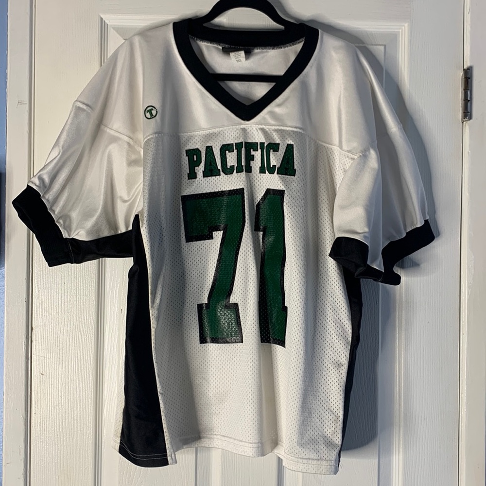 Vintage Embroidered T Pacifica 71 Segura 71 Green & White Jersey Size 2XL